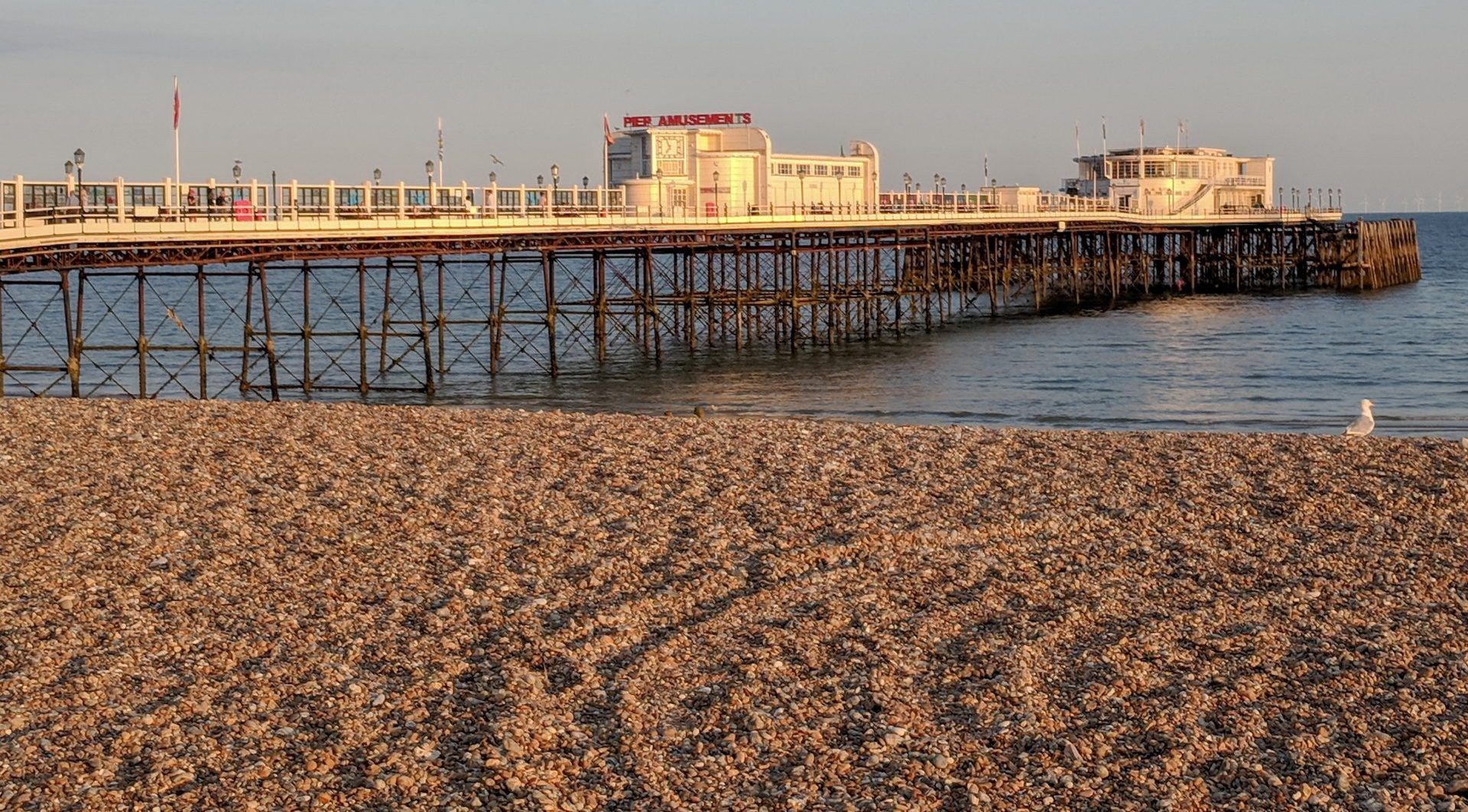 Worthing Pier on a summer evening, home of Monetaire Accountants in West Sussex